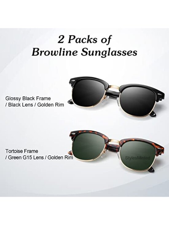 Unisex Semi Rimless Retro Shades UV400 Protection main image 5